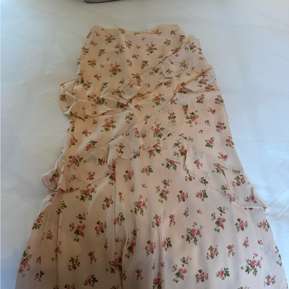 Reformation Blush Floral Ruffle Maxi Skirt - Picture 2 of 2